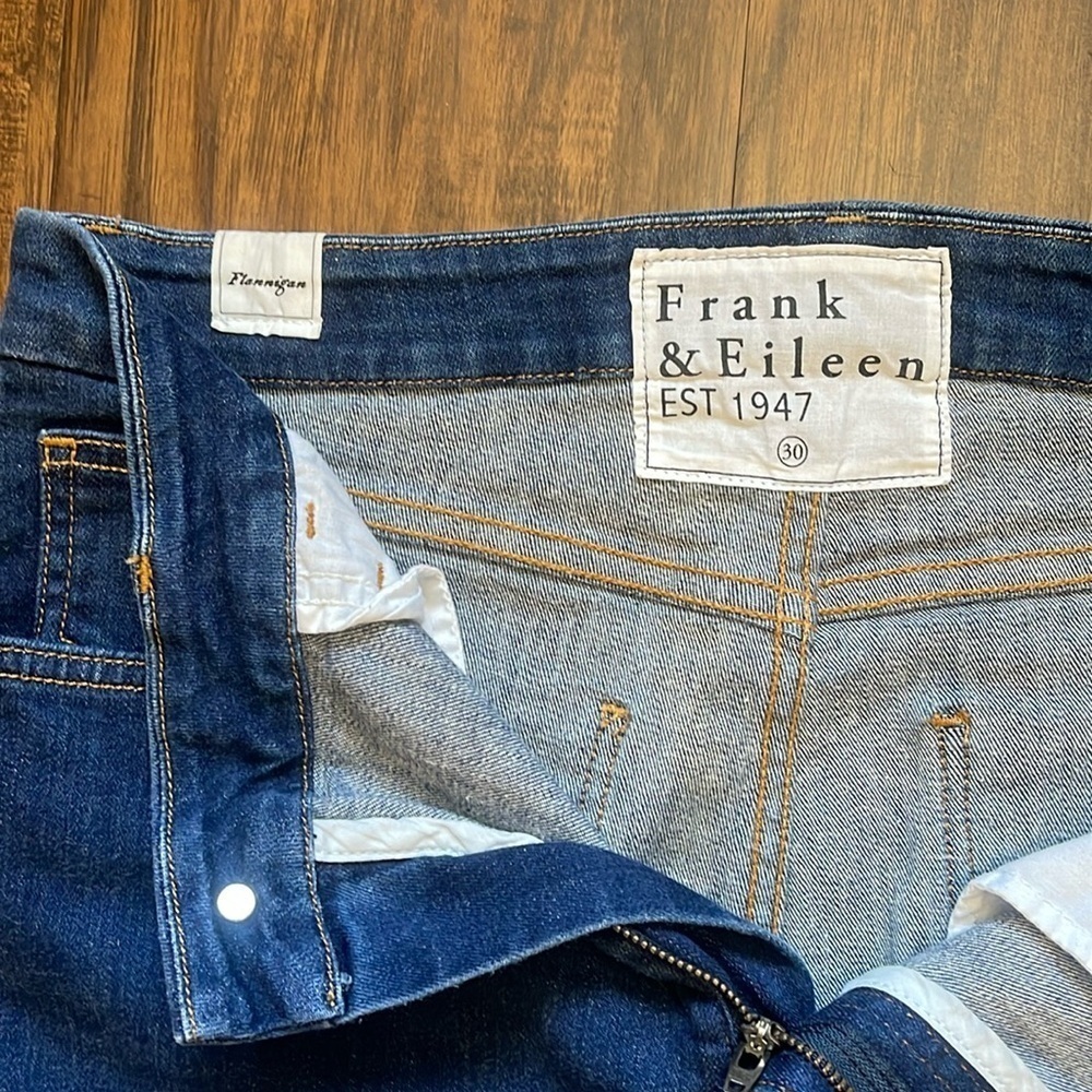 Like New Frank & Eileen Flannigan flare leg high waist raw hem denim jeans 30 - Picture 8 of 16